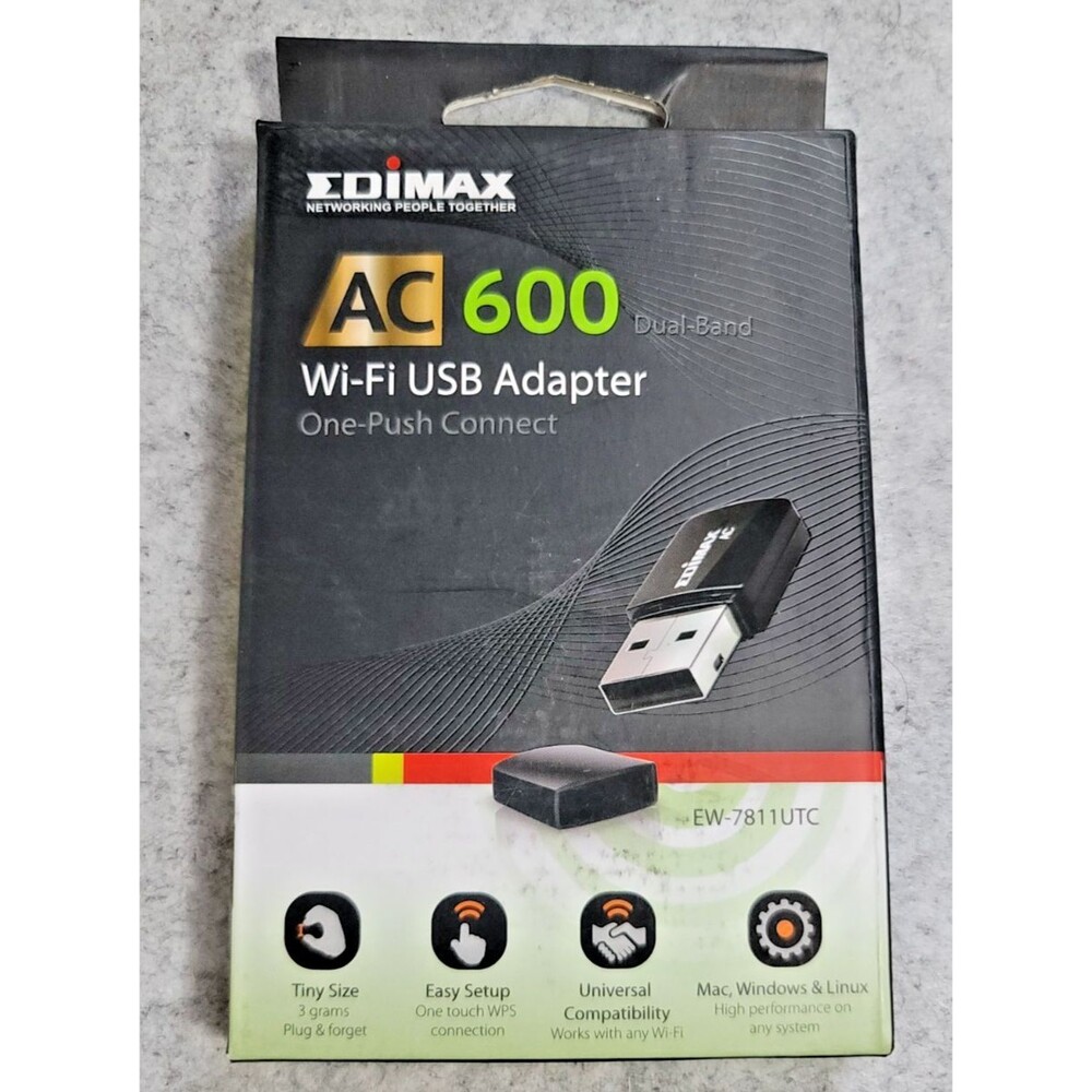 Edimax AC600 Dual Brand WiFi USB Adapter NEW in Box